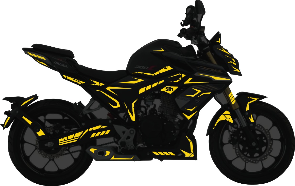 Italika 300Z kit de stickers para tapas