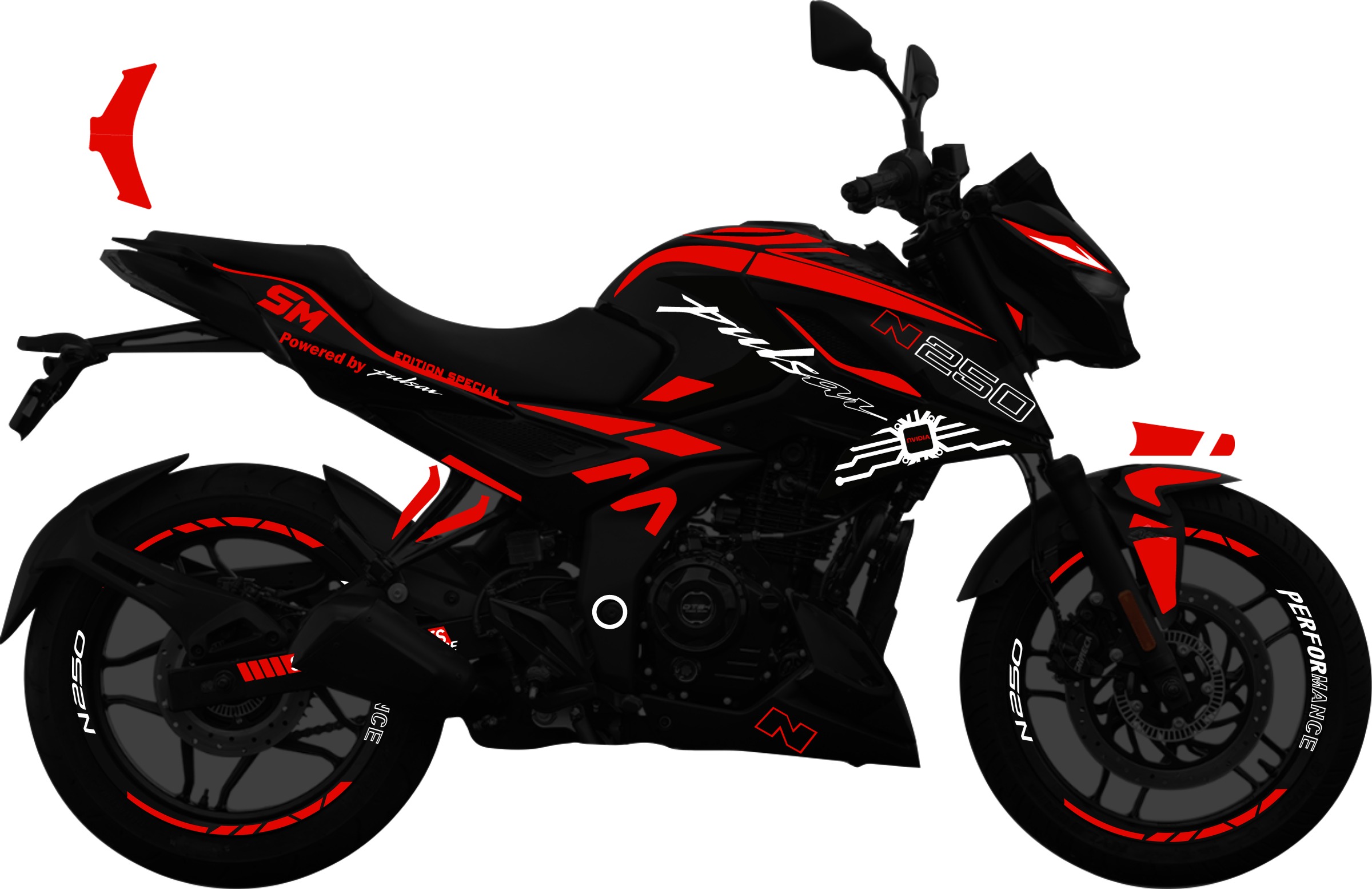 Bajaj Pulsar kit de stickers para tapas